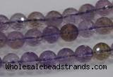 CAN09 15.5 inches 8mm faceted round natural ametrine gemstone beads