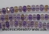 CAN15 15.5 inches 4*6mm faceted rondelle natural ametrine beads