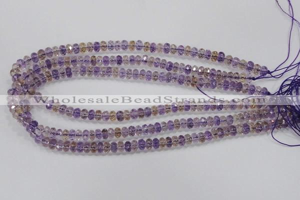 CAN15 15.5 inches 4*6mm faceted rondelle natural ametrine beads