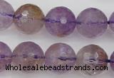 CAN154 15.5 inches 12mm faceted round natural ametrine beads