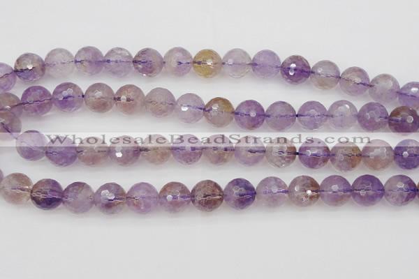 CAN154 15.5 inches 12mm faceted round natural ametrine beads