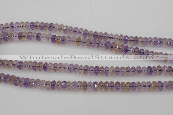 CAN159 15.5 inches 5*8mm faceted rondelle natural ametrine beads