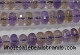 CAN17 15.5 inches 6*10mm faceted rondelle natural ametrine beads