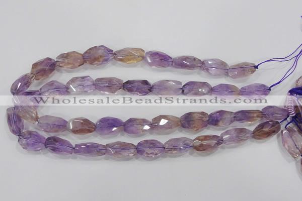 CAN29 15.5 inches 15*20mm faceted nugget natural ametrine beads