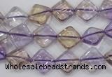 CAN35 15.5 inches 10*10mm diamond natural ametrine gemstone beads