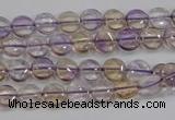 CAN40 15.5 inches 10mm flat round natural ametrine gemstone beads