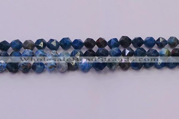 CAP563 15.5 inches 10mm faceted nuggets apatite gemstone beads