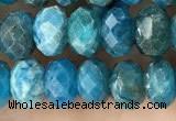 CAP656 15.5 inches 5*8mm faceted rondelle apatite gemstone beads