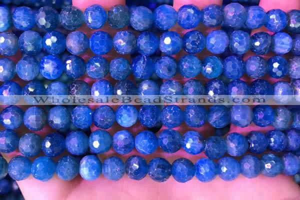 CAP659 15.5 inches 7mm faceted round apatite gemstone beads