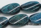 CAP67 15.5 inches 16*28mm twisted oval dyed apatite gemstone beads