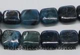 CAP72 15.5 inches 12*12mm square dyed apatite gemstone beads wholesale