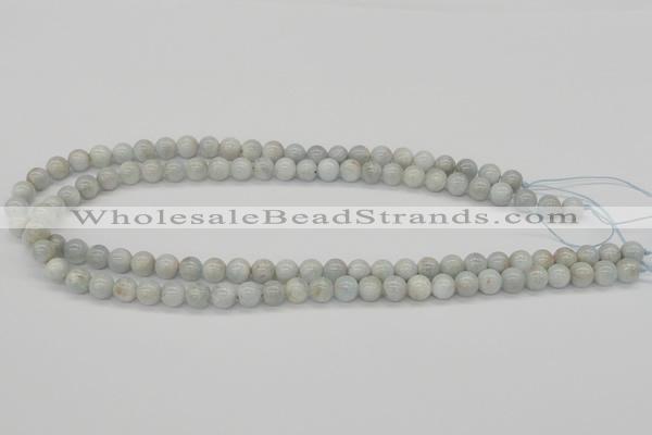 CAQ103 15.5 inches 10mm round AB grade natural aquamarine beads