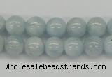 CAQ109 15.5 inches 8mm round A grade natural aquamarine beads