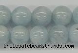 CAQ112 15.5 inches 14mm round A grade natural aquamarine beads