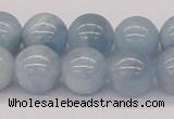 CAQ119 15.5 inches 14mm round AA grade natural aquamarine beads