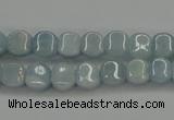 CAQ134 15.5 inches 7*7mm lantern natural aquamarine beads