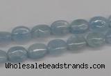 CAQ142 15.5 inches 8*10mm oval natural aquamarine beads wholesale