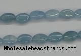 CAQ143 15.5 inches 8*10mm oval natural aquamarine beads wholesale