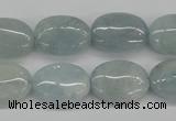 CAQ144 15.5 inches 13*18mm oval natural aquamarine beads wholesale