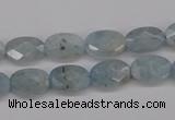 CAQ146 15.5 inches 8*12mm faceted oval natural aquamarine beads