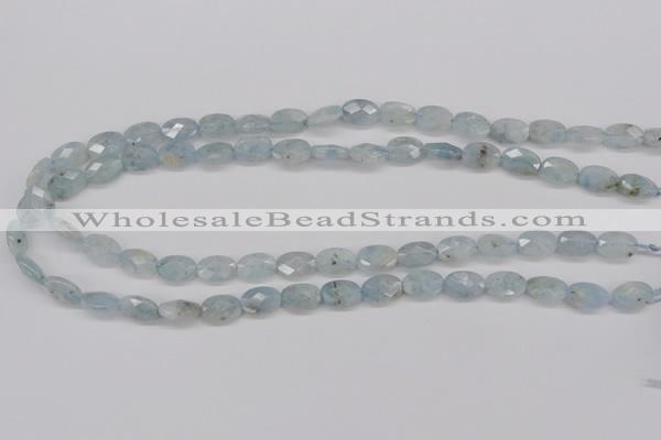 CAQ146 15.5 inches 8*12mm faceted oval natural aquamarine beads