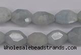 CAQ158 15.5 inches 12*14mm octagonal natural aquamarine beads