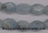 CAQ159 15.5 inches 12*16mm octagonal natural aquamarine beads