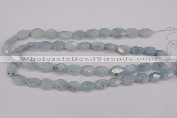 CAQ159 15.5 inches 12*16mm octagonal natural aquamarine beads