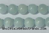 CAQ203 15.5 inches 12mm round natural aquamarine beads wholesale