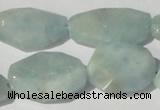 CAQ212 15.5 inches 18*25mm faceted nugget natural aquamarine beads