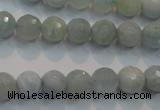 CAQ223 15 inches 8mm faceted round aquamarine beads wholesale