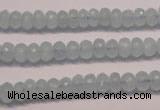 CAQ305 15.5 inches 4*7mm faceted rondelle natural aquamarine beads