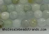 CAQ436 15.5 inches 6mm faceted round natural aquamarine beads