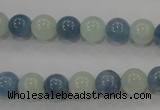 CAQ471 15.5 inches 8mm round natural aquamarine beads