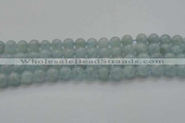 CAQ502 15.5 inches 8mm round natural aquamarine beads