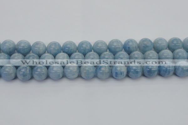 CAQ514 15.5 inches 14mm round A+ grade natural aquamarine beads