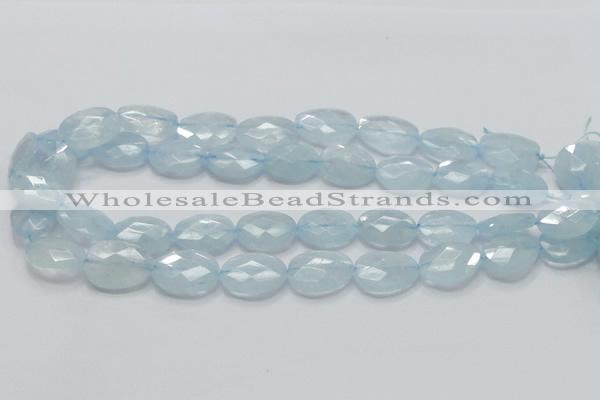 CAQ52 15.5 inches 15*20mm faceted oval natural aquamarine beads