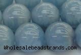 CAQ523 15.5 inches 14mm round AA grade natural aquamarine beads