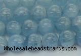 CAQ528 15.5 inches 7mm round AA+ grade natural aquamarine beads