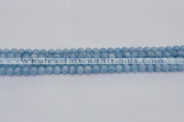 CAQ535 15.5 inches 4mm round AAA grade natural aquamarine beads