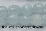 CAQ54 15.5 inches 10*15mm nugget natural aquamarine gemstone beads