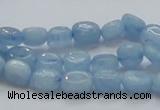 CAQ55 15.5 inches 8*9mm nugget natural aquamarine gemstone beads