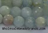 CAQ553 15.5 inches 8mm faceted round natural aquamarine beads