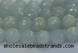 CAQ559 15.5 inches 4mm faceted round natural aquamarine beads