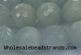 CAQ564 15.5 inches 14mm faceted round natural aquamarine beads