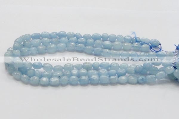 CAQ57 15.5 inches 10*12mm nugget natural aquamarine gemstone beads