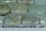 CAQ585 15.5 inches 12*16mm faceted rectangle aquamarine beads