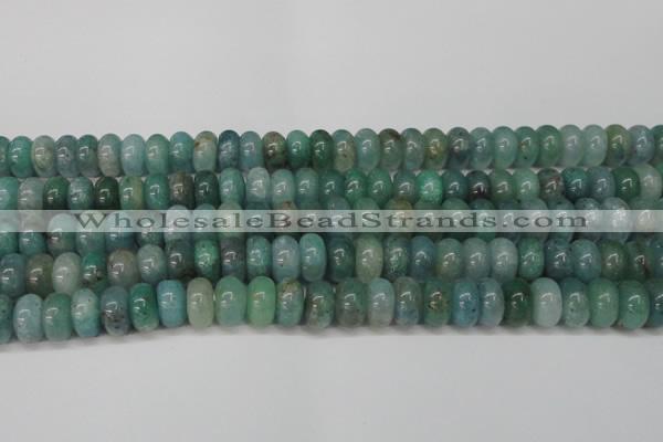 CAQ612 15.5 inches 6*10mm rondelle aquamarine gemstone beads