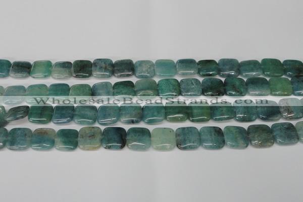 CAQ638 15.5 inches 14*14mm square aquamarine gemstone beads