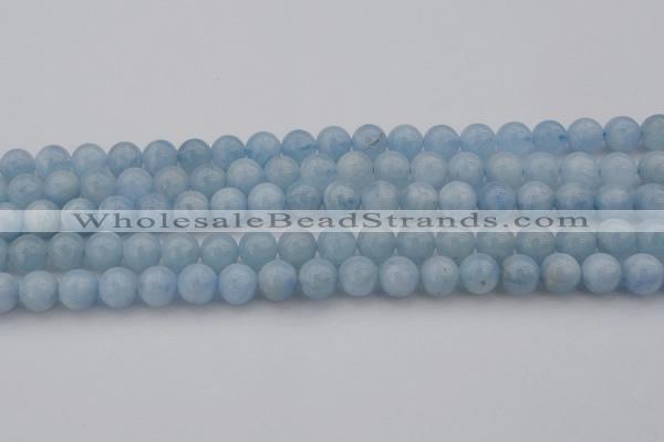 CAQ701 15.5 inches 6mm round natural aquamarine beads wholesale